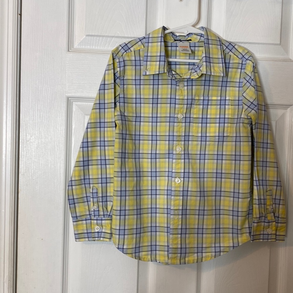 22. Gymboree Boy’s Plaid Long sleeves shirt